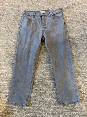 Everlane Relaxed Straight Jeans Gray Organic Cotton Size 29 Women’s High Rise